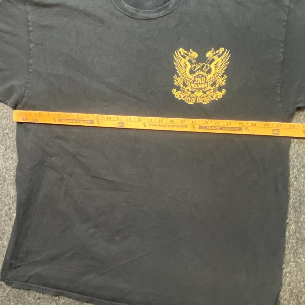 Graphic T-Shirt 2XL Mens Black 2nd Amendment Pro Gun Eagle Molon Labe - Picture 7 of 8